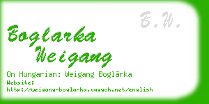 boglarka weigang business card